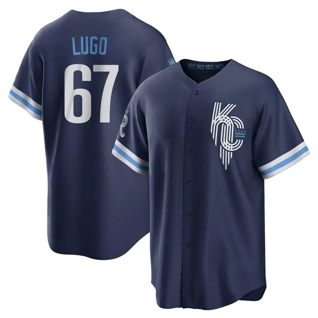 tocy KC.Royals #67 Seth Lugo Player Navy City Connect Home Game Stitched Jerseys