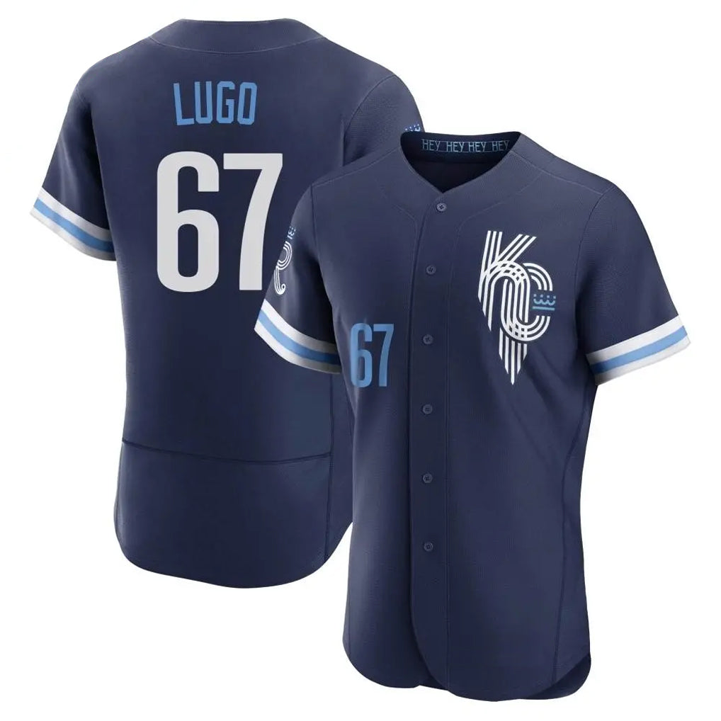 tocy KC.Royals #67 Seth Lugo Player Navy City Connect Limited Elite Home Stitched Jerseys