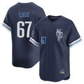 tocy KC.Royals #67 Seth Lugo Player Navy City Connect Limited Home Stitched Jerseys