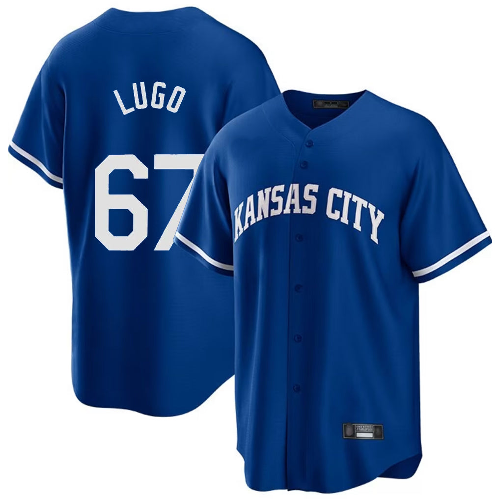 tocy KC.Royals #67 Seth Lugo Player Royal Game Home Stitched Jerseys