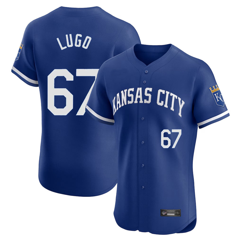 tocy KC.Royals #67 Seth Lugo Player Royal Limited Elite Home Game Stitched Jerseys