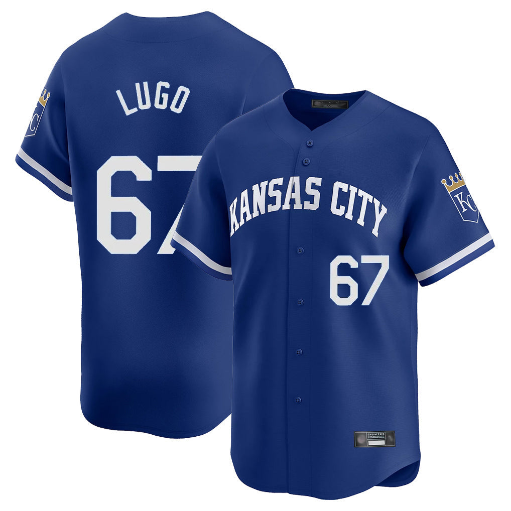 tocy KC.Royals #67 Seth Lugo Player Royal Limited Home Stitched Jerseys
