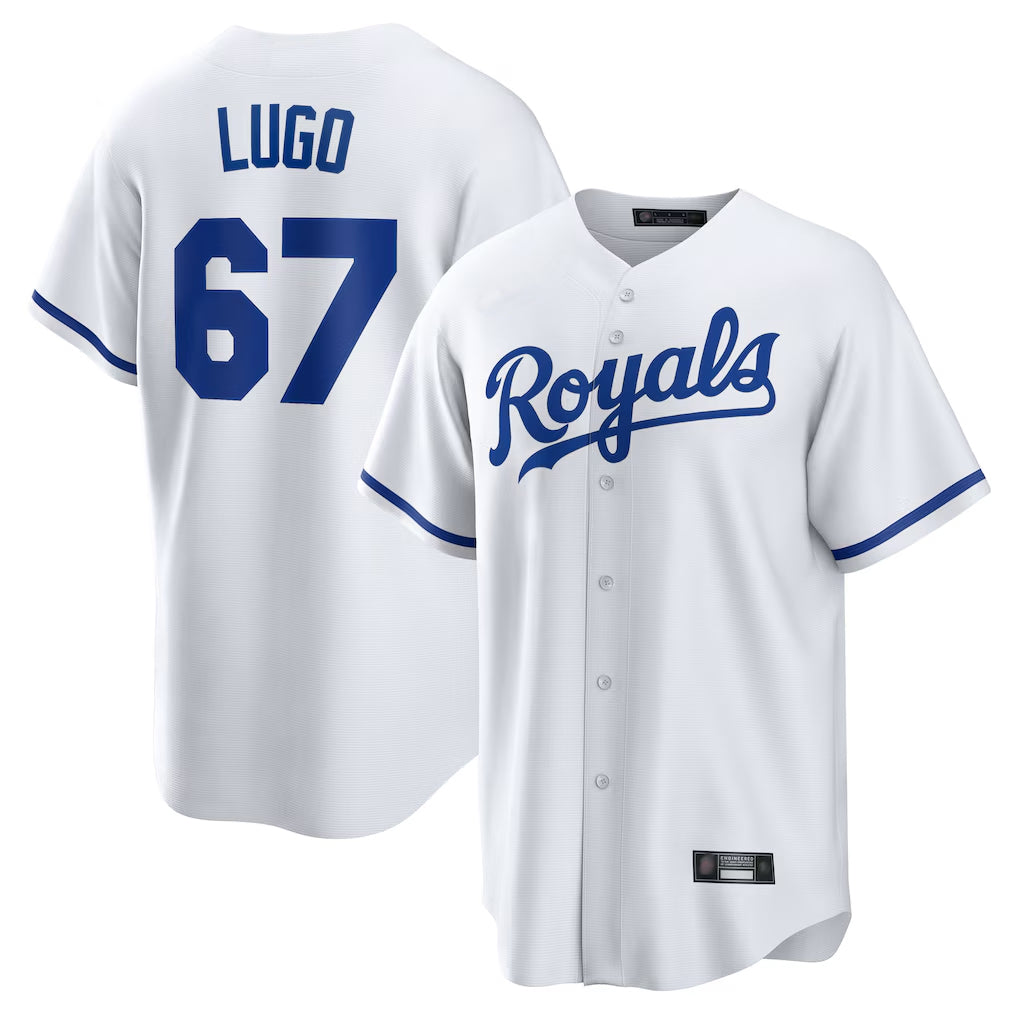 tocy KC.Royals #67 Seth Lugo Player White Home Game Stitched Jerseys