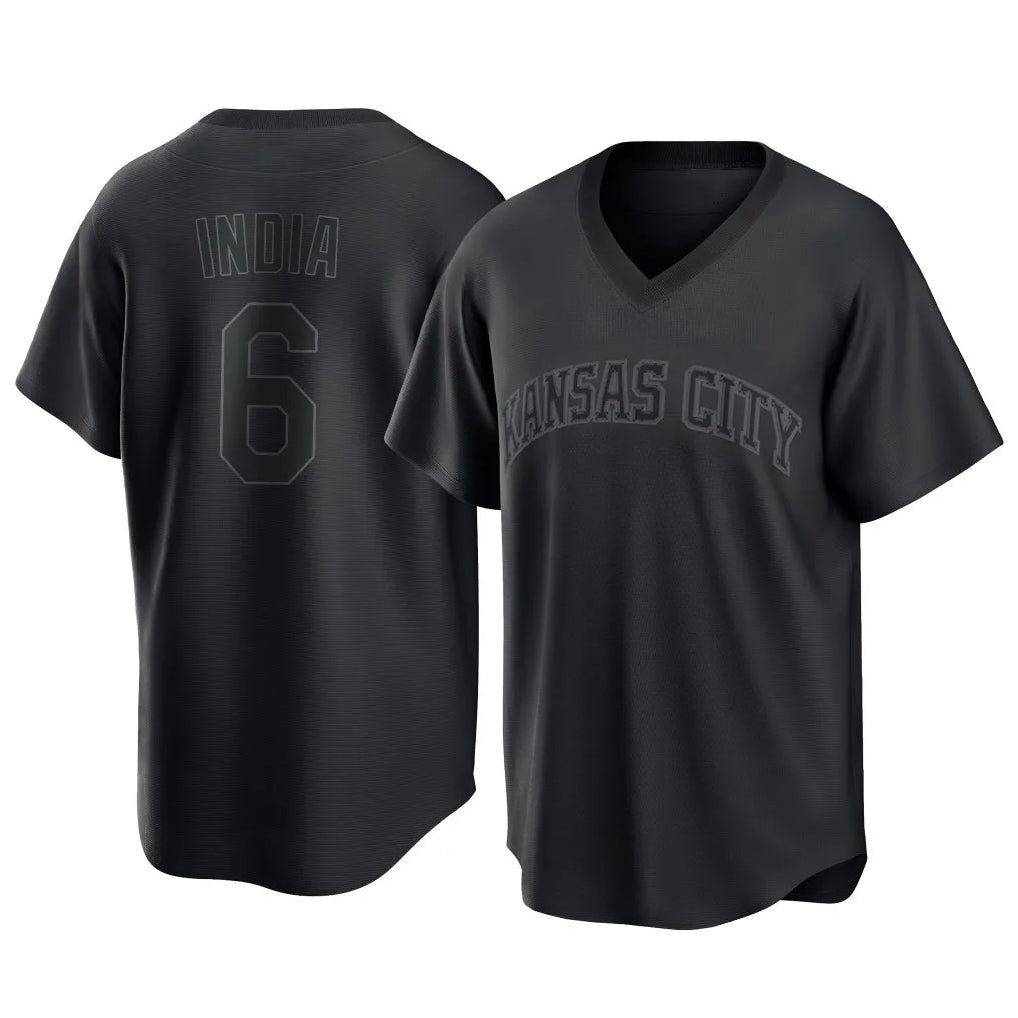 tocy KC.Royals #6 Jonathan India Player Black Fashion Game Stitched Jerseys