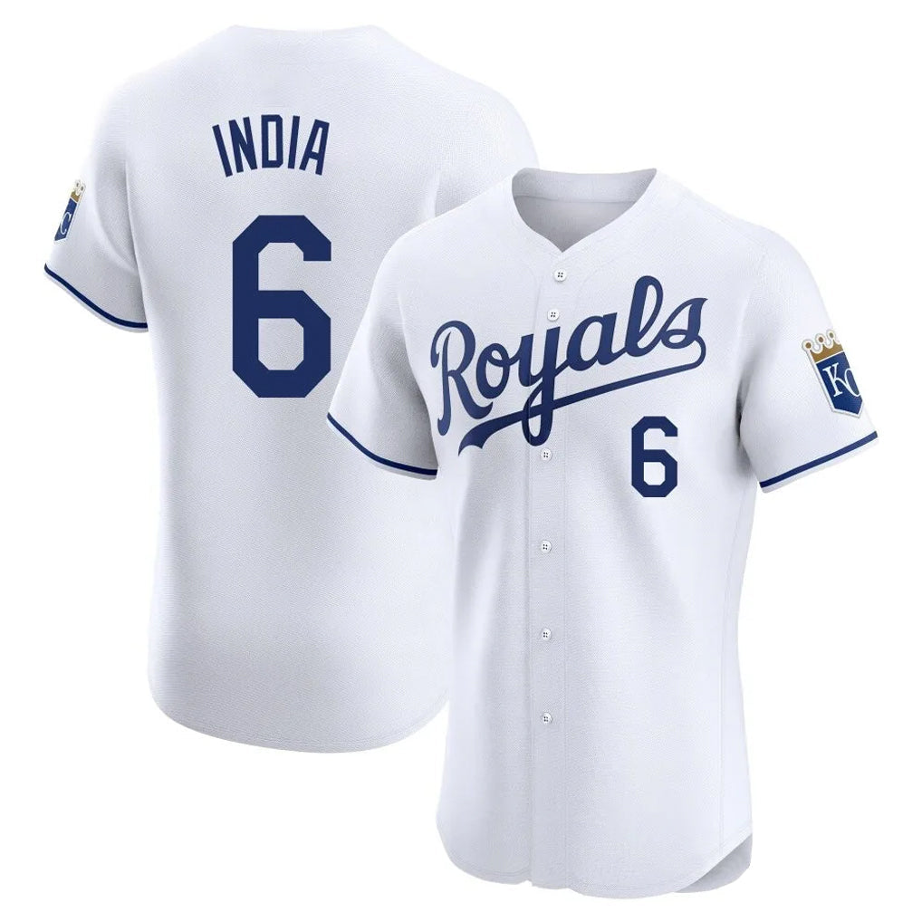 tocy KC.Royals #6 Jonathan India Player White Alt Limited Elite Home Stitched Jerseys