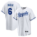 tocy KC.Royals #6 Jonathan India Player White Home Game Stitched Jerseys
