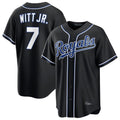 tocy KC.Royals #7 Bobby Witt Jr. Player Black Carbon Fashion Home Game Stitched Jerseys