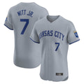 tocy KC.Royals #7 Bobby Witt Jr. Player Gray Limited Elite Home Stitched Jerseys
