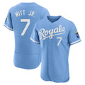 tocy KC.Royals #7 Bobby Witt Jr. Player Light Blue Alt Limited Elite Home Stitched Jerseys
