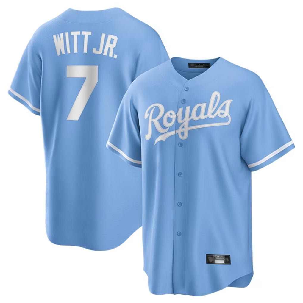 tocy KC.Royals #7 Bobby Witt Jr. Player Light Blue Home Game Stitched Jerseys