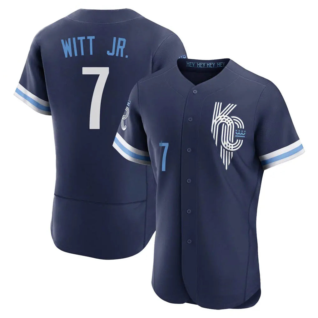 tocy KC.Royals #7 Bobby Witt Jr. Player Navy City Connect Limited Elite Home Stitched Jerseys