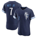 tocy KC.Royals #7 Bobby Witt Jr. Player Navy City Connect Limited Elite Home Stitched Jerseys
