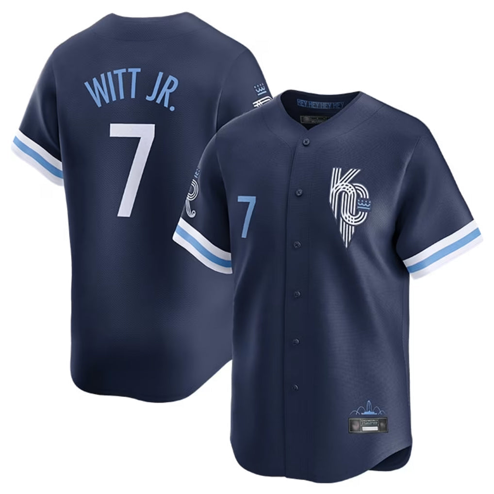 tocy KC.Royals #7 Bobby Witt Jr. Player Navy City Connect Limited Home Stitched Jerseys