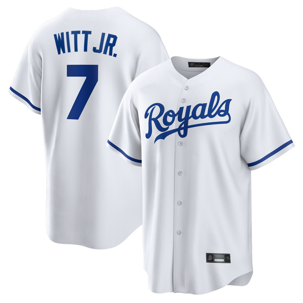 tocy KC.Royals #7 Bobby Witt Jr. Player White Home Game Stitched Jerseys