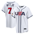 tocy KC.Royals #7 Bobby Witt Jr. Player White USA 2026 World Classic Game Stitched Jerseys