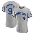 tocy KC.Royals #9 Vinnie Pasquantino Player Gray Limited Elite Home Game Stitched Jerseys