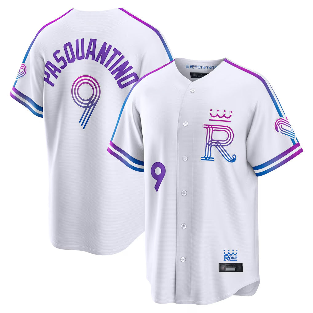 tocy KC.Royals #9 Vinnie Pasquantino Player White 2026 City Connect Limited Home Stitched Jerseys