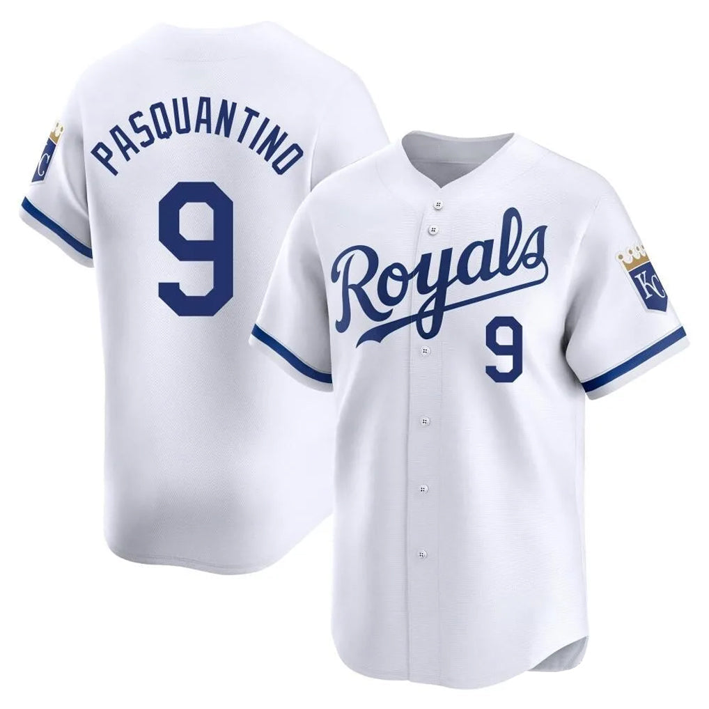 tocy KC.Royals #9 Vinnie Pasquantino Player White Alt Limited Home Stitched Jerseys