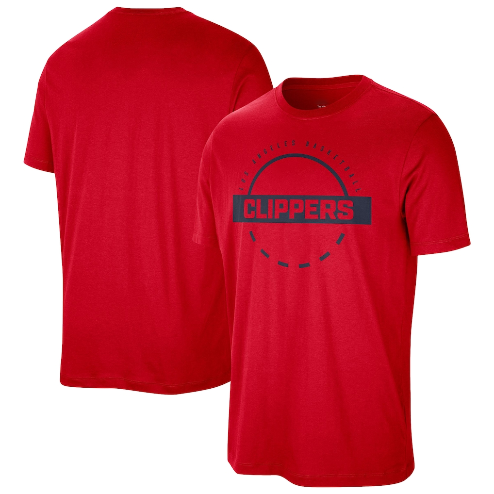 tocy L.Clippers Red Authentic Practice T-Shirt Stitched Jerseys