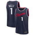 tocy L.Clippers #1 Keaton Wagler Navy Draft First Round Pick Fast Break Stitched Jerseys - Icon Edition