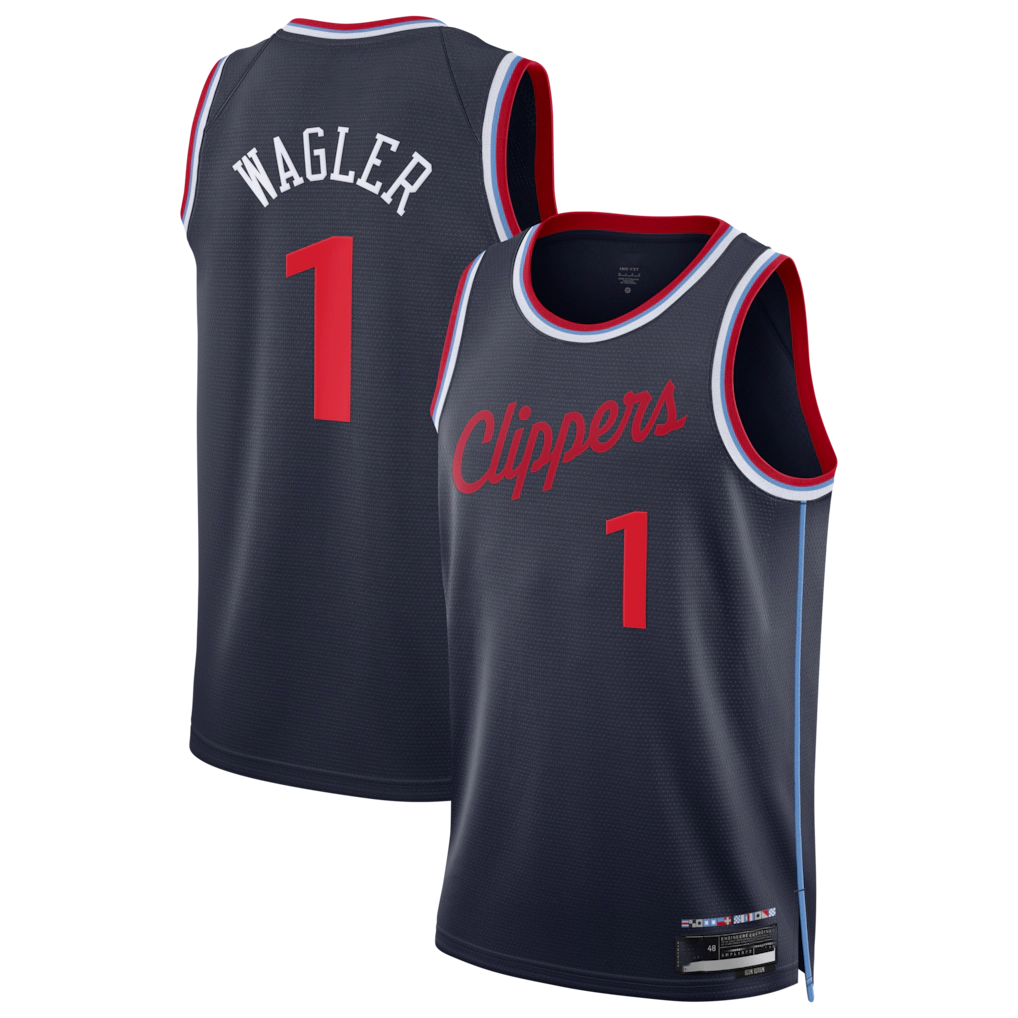 tocy L.Clippers #1 Keaton Wagler Navy Swingman Stitched Jerseys - Icon Edition