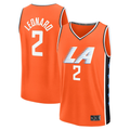 tocy L.Clippers #2 Kawhi Leonard Orange 2025-2026 City Edition Fast Break Stitched Jerseys