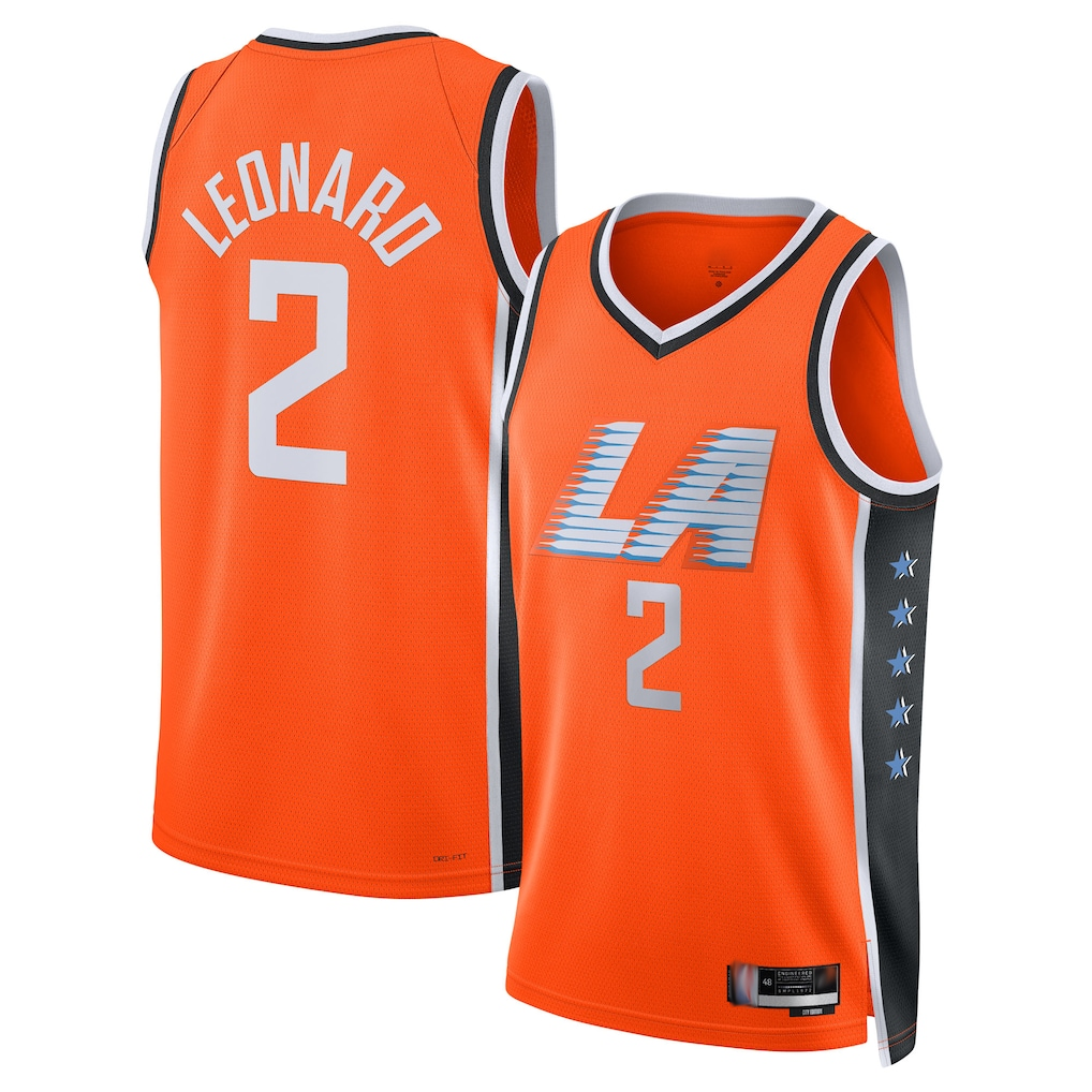 tocy L.Clippers #2 Kawhi Leonard Orange 2025-2026 Swingman Stitched Jerseys - City Edition