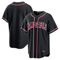 tocy LA.Angels Black Fashion Out Home Game Blank Player Stitched Jerseys