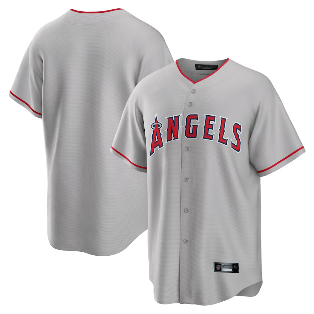 tocy LA.Angels Gray Home Game Blank Player Stitched Jerseys