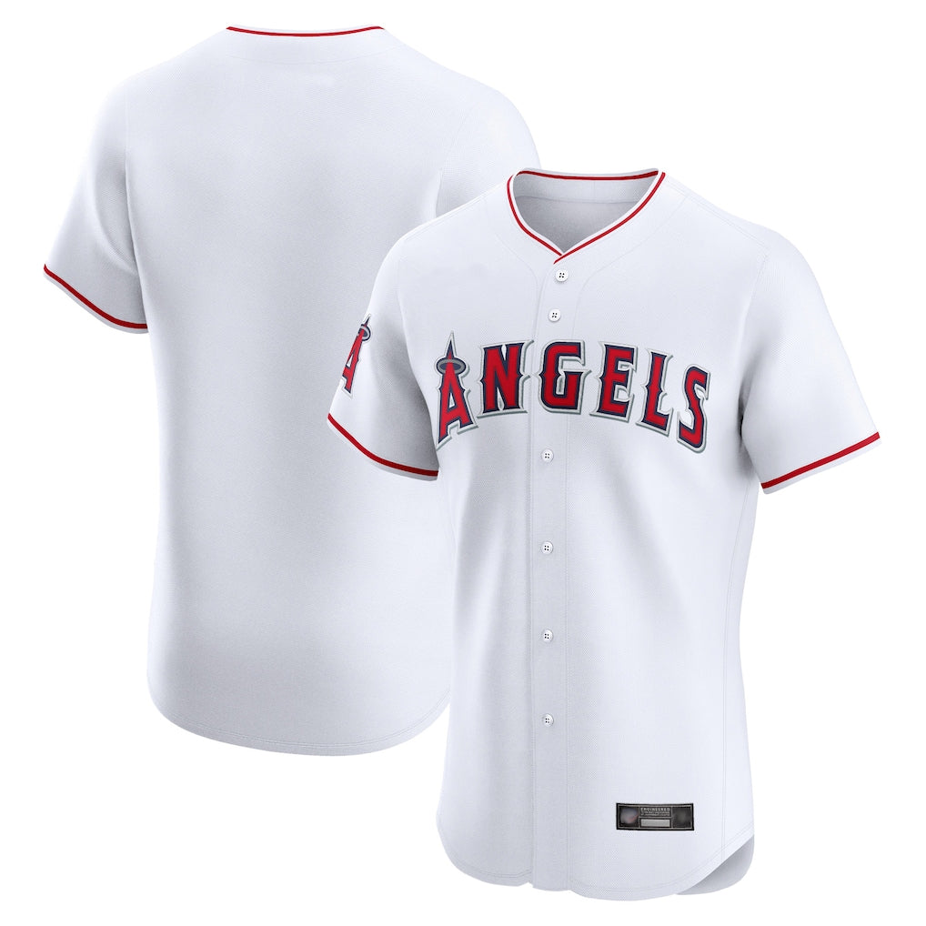 tocy LA.Angels White Limited Elite Home Blank Player Stitched Jerseys