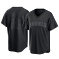 tocy LA.Angels #12 Jorge Soler Player Black Pitch Fashion T-shirt Stitched Jerseys