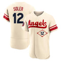 tocy LA.Angels #12 Jorge Soler Player Cream City Connect Limited ELite Home Stitched Jerseys