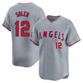 tocy LA.Angels #12 Jorge Soler Player Gray Home Limited Stitched Jerseys