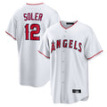 tocy LA.Angels #12 Jorge Soler Player White Home Game Stitched Jerseys