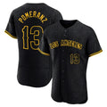 tocy LA.Angels #13 Drew Pomeranz Player Black Snake Skin City Limited Elite Home Stitched Jerseys