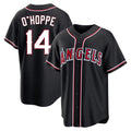 tocy LA.Angels #14 Logan O'Hoppe Player Black Fashion Out Home Game Stitched Jerseys