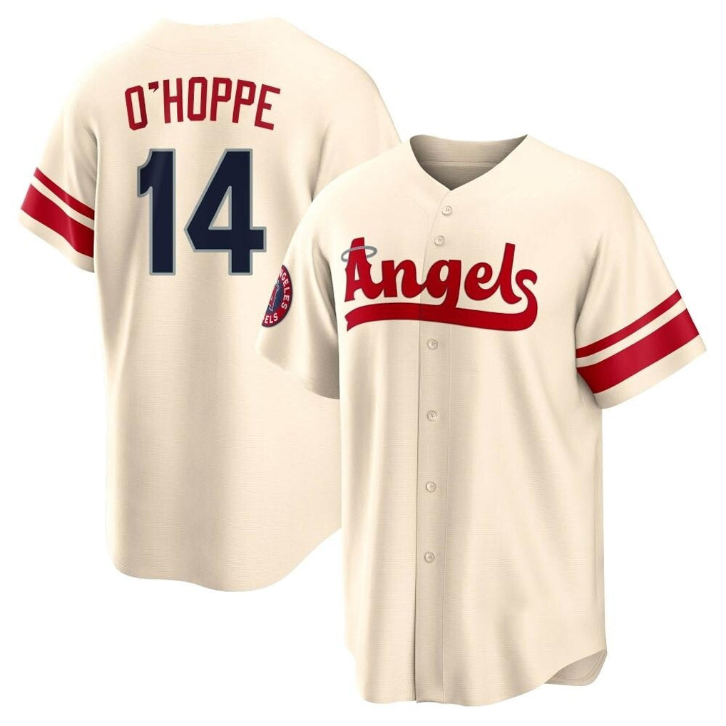 tocy LA.Angels #14 Logan O'Hoppe Player Cream City Connect Home Stitched Jerseys