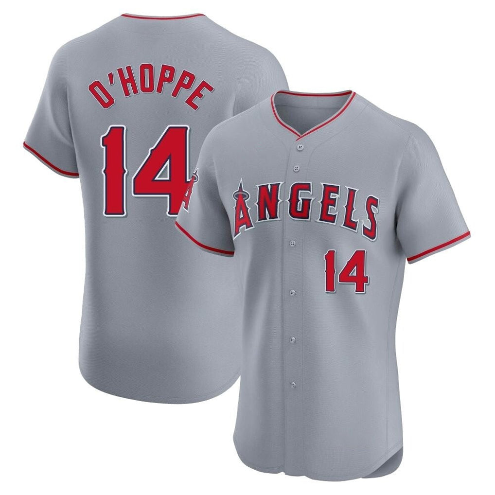 tocy LA.Angels #14 Logan O'Hoppe Player Gray Home Limited Elite Stitched Jerseys