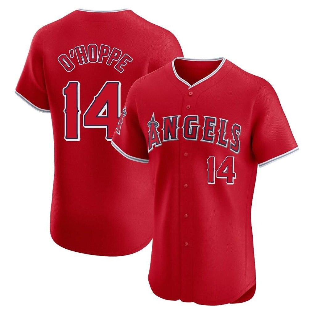 tocy LA.Angels #14 Logan O'Hoppe Player Red Home Limited Elite Stitched Jerseys