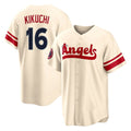 tocy LA.Angels #16 Yusei Kikuchi Player Cream City Connect Home Stitched Jerseys