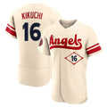 tocy LA.Angels #16 Yusei Kikuchi Player Cream City Connect Limited ELite Home Stitched Jerseys