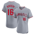 tocy LA.Angels #16 Yusei Kikuchi Player Gray Home Limited Elite Stitched Jerseys