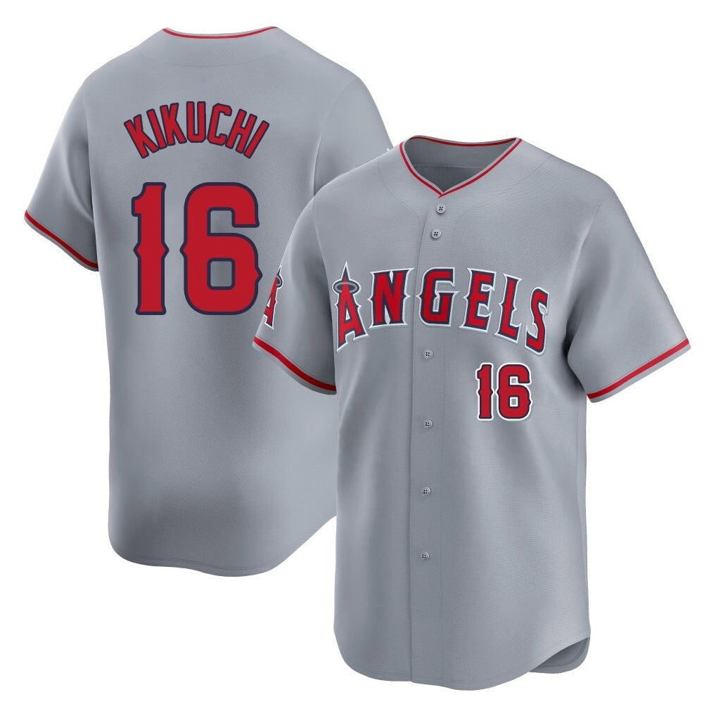 tocy LA.Angels #16 Yusei Kikuchi Player Gray Home Limited Stitched Jerseys