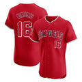 tocy LA.Angels #16 Yusei Kikuchi Player Red Home Limited Elite Stitched Jerseys