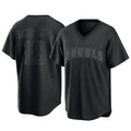 tocy LA.Angels #18 Nolan Schanuel Player Black Pitch Fashion T-shirt Stitched Jerseys