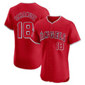 tocy LA.Angels #18 Nolan Schanuel Player Red Home Limited Elite Stitched Jerseys