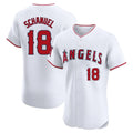tocy LA.Angels #18 Nolan Schanuel Player White Limited Elite Stitched Home Jerseys