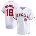 tocy LA.Angels #18 Nolan Schanuel Player White Limited Home Stitched Jerseys