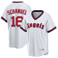 tocy LA.Angels #18 Nolan Schanuel Player White T-shirt Home Game Stitched Jerseys