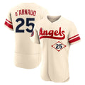 tocy LA.Angels #25 Travis d'Arnaud Player Cream City Connect Limited ELite Home Stitched Jerseys
